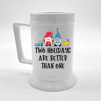 Two Holidays Are Better Than One Christmas Hanukkah Jewish Beer Stein