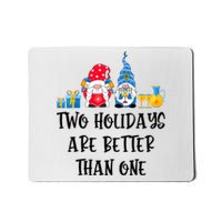 Two Holidays Are Better Than One Christmas Hanukkah Jewish Mousepad