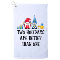 Two Holidays Are Better Than One Christmas Hanukkah Jewish Platinum Collection Golf Towel