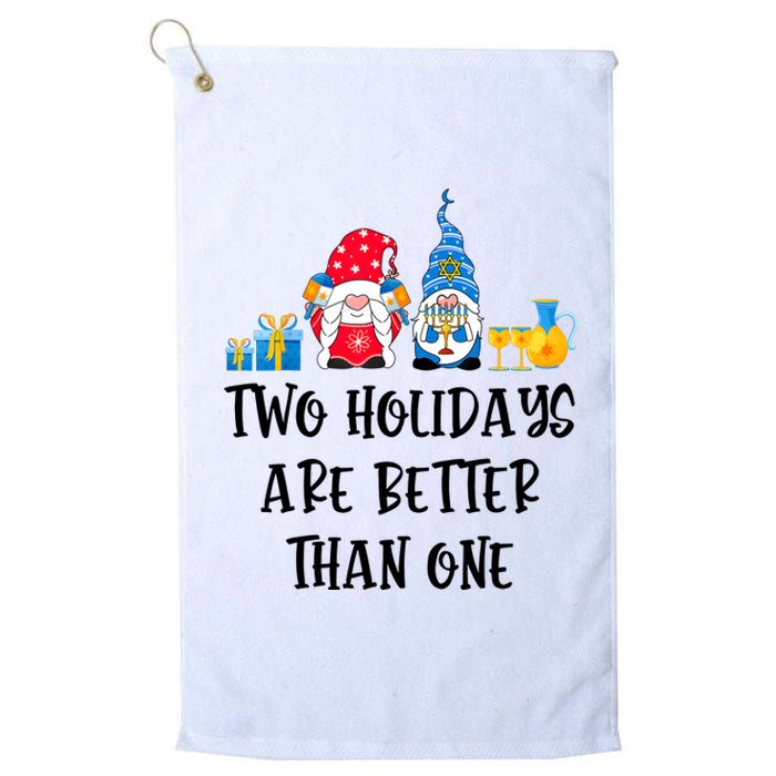 Two Holidays Are Better Than One Christmas Hanukkah Jewish Platinum Collection Golf Towel