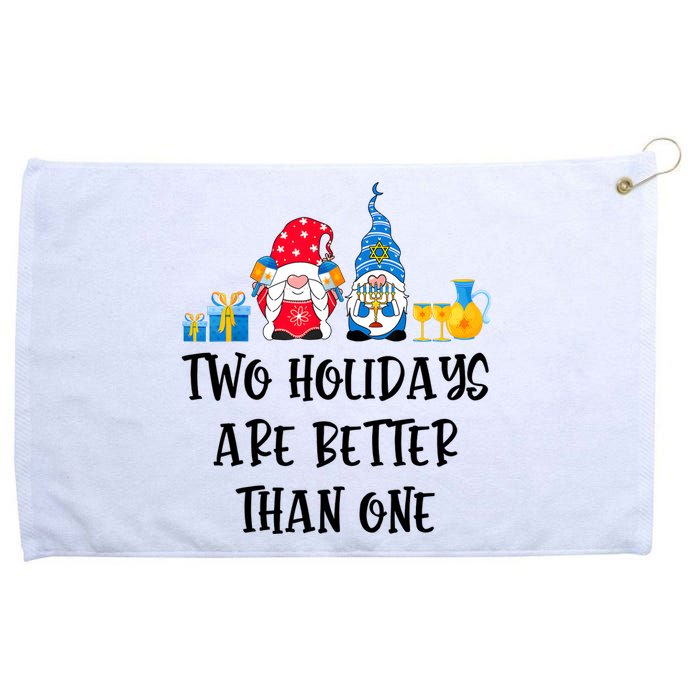 Two Holidays Are Better Than One Christmas Hanukkah Jewish Grommeted Golf Towel