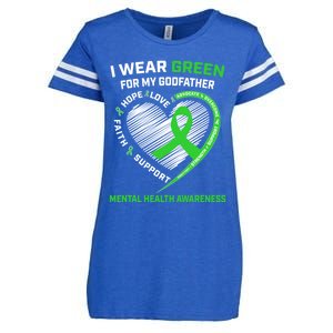 Tal Health Awareness Matters I Wear Green For Godfather Gift Enza Ladies Jersey Football T-Shirt