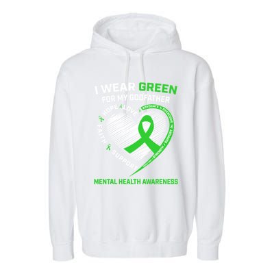 Tal Health Awareness Matters I Wear Green For Godfather Gift Garment-Dyed Fleece Hoodie