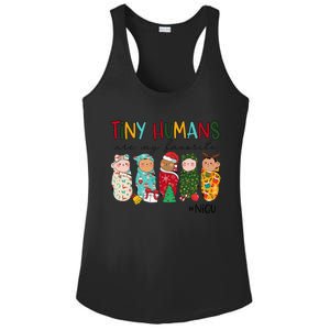 Tiny Humans Are My Favorite Nicu Nurse Christmas Nurse Ladies PosiCharge Competitor Racerback Tank