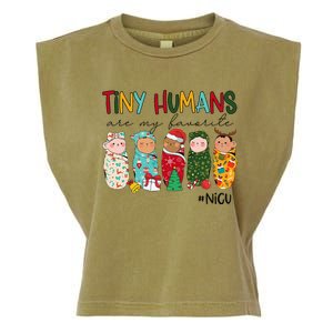 Tiny Humans Are My Favorite Nicu Nurse Christmas Nurse Garment-Dyed Women's Muscle Tee