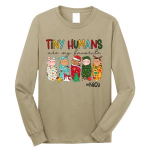 Tiny Humans Are My Favorite Nicu Nurse Christmas Nurse Long Sleeve Shirt