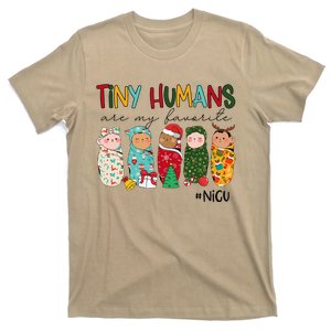 Tiny Humans Are My Favorite Nicu Nurse Christmas Nurse T-Shirt