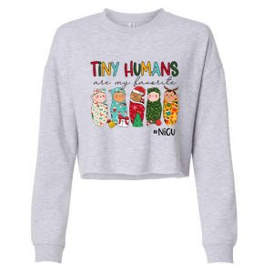 Tiny Humans Are My Favorite Nicu Nurse Christmas Nurse Cropped Pullover Crew