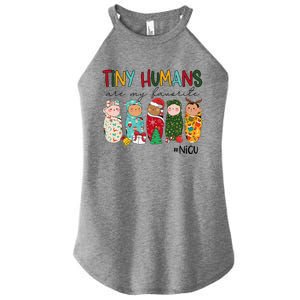 Tiny Humans Are My Favorite Nicu Nurse Christmas Nurse Women's Perfect Tri Rocker Tank