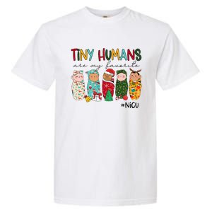 Tiny Humans Are My Favorite Nicu Nurse Christmas Nurse Garment-Dyed Heavyweight T-Shirt