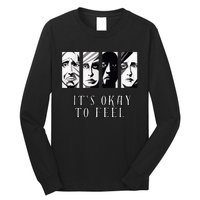 Tal Health Awareness Its Okay To Feel Emotion Four Faces Long Sleeve Shirt