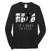 Tal Health Awareness Its Okay To Feel Emotion Four Faces Tall Long Sleeve T-Shirt