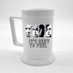 Tal Health Awareness Its Okay To Feel Emotion Four Faces Beer Stein