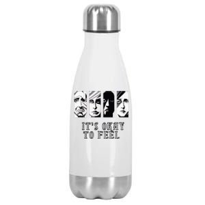 Tal Health Awareness Its Okay To Feel Emotion Four Faces Stainless Steel Insulated Water Bottle