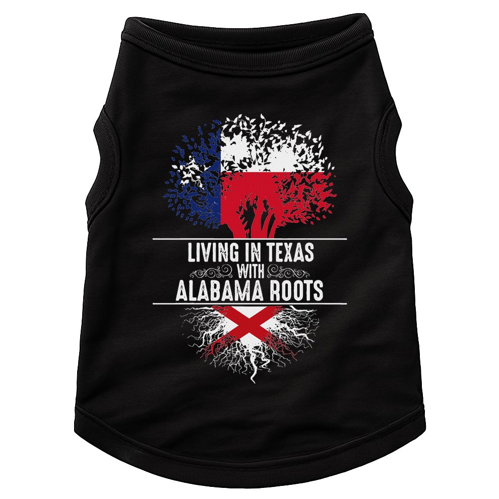 Texas Home Alabama Roots State Tree Flag Love Gift Doggie Tank