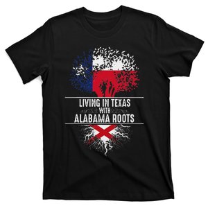 Texas Home Alabama Roots State Tree Flag Love Gift T-Shirt