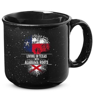 Texas Home Alabama Roots State Tree Flag Love Gift 15oz Campfire Ceramic Mug
