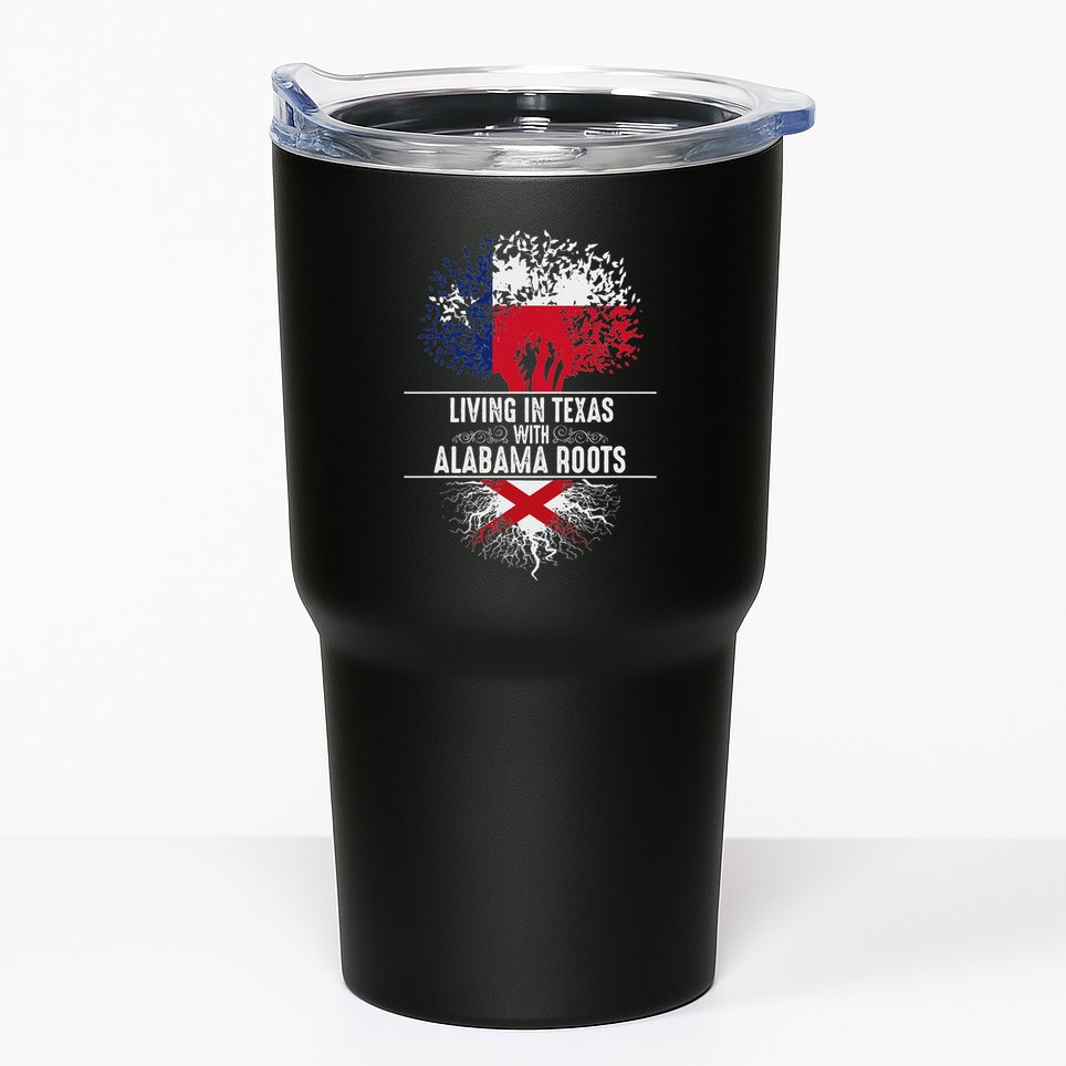 Texas Home Alabama Roots State Tree Flag Love Gift Tumbler