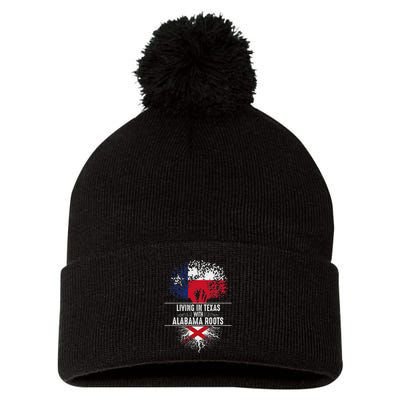 Texas Home Alabama Roots State Tree Flag Love Gift Pom Pom 12in Knit Beanie