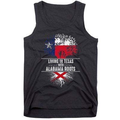 Texas Home Alabama Roots State Tree Flag Love Gift Tank Top