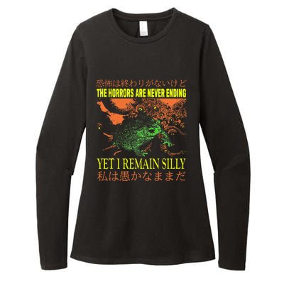 The Horrors Are Never Ending Yet Japanese Horror Frog Womens CVC Long Sleeve Shirt