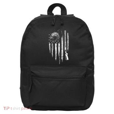 Turkey Hunting American Flag Thunder Chicken Gift For Hunter 16 in Basic Backpack