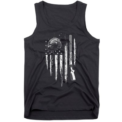 Turkey Hunting American Flag Thunder Chicken Gift For Hunter Tank Top