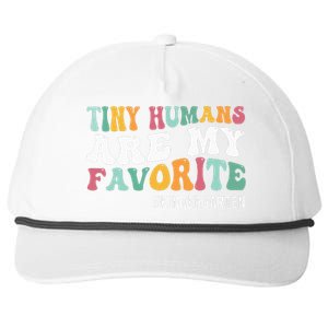 Tiny Humans Are My Favorite Funny Teaching Kindergarten Snapback Five-Panel Rope Hat