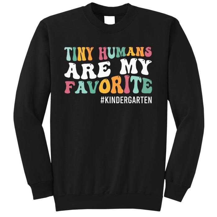 Tiny Humans Are My Favorite Funny Teaching Kindergarten Tall Sweatshirt