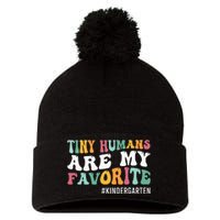 Tiny Humans Are My Favorite Funny Teaching Kindergarten Pom Pom 12in Knit Beanie