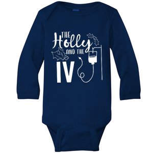 The Holly And Funny Nurse The Iv Baby Long Sleeve Bodysuit