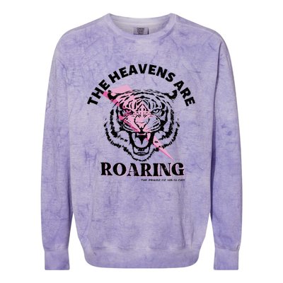 The Heavens Are Roaring Christian Colorblast Crewneck Sweatshirt