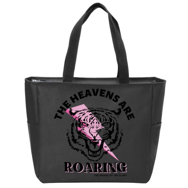 The Heavens Are Roaring Christian Zip Tote Bag