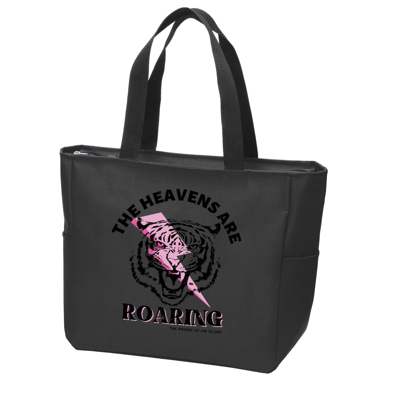 The Heavens Are Roaring Christian Zip Tote Bag