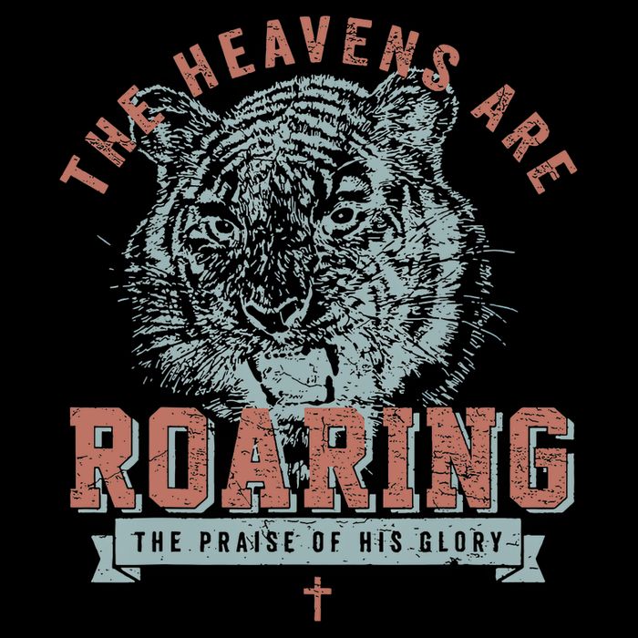 The Heavens Are Roaring Tiger Drawstring Bag