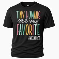 Tiny Humans Are My Favorite NICU Nurse Cooling Performance Crew T-Shirt