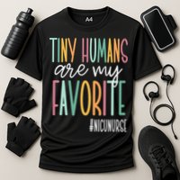 Tiny Humans Are My Favorite NICU Nurse Cooling Performance Crew T-Shirt