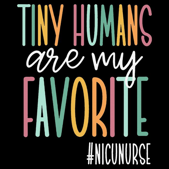 Tiny Humans Are My Favorite NICU Nurse Cooling Performance Crew T-Shirt