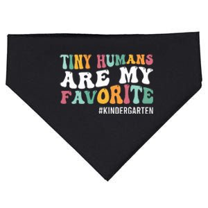 Tiny Humans Are My Favorite Funny Teaching Kindergarten USA-Made Doggie Bandana