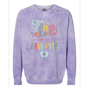 Tiny Humans Are My Favorite NICU Nurse Colorblast Crewneck Sweatshirt