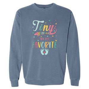 Tiny Humans Are My Favorite NICU Nurse Garment-Dyed Sweatshirt