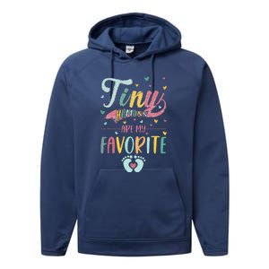 Tiny Humans Are My Favorite NICU Nurse Performance Fleece Hoodie