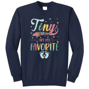 Tiny Humans Are My Favorite NICU Nurse Tall Sweatshirt