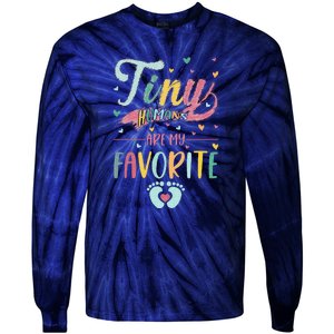 Tiny Humans Are My Favorite NICU Nurse Tie-Dye Long Sleeve Shirt