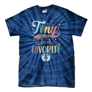 Tiny Humans Are My Favorite NICU Nurse Tie-Dye T-Shirt