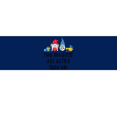 Two Holidays Are Better Than One Christmas Hanukkah Jewish Bumper Sticker