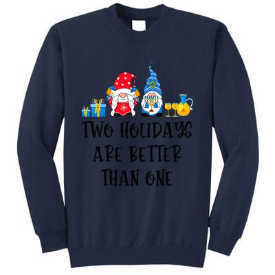 Two Holidays Are Better Than One Christmas Hanukkah Jewish Tall Sweatshirt