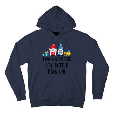 Two Holidays Are Better Than One Christmas Hanukkah Jewish Tall Hoodie