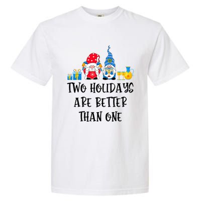 Two Holidays Are Better Than One Christmas Hanukkah Jewish Garment-Dyed Heavyweight T-Shirt