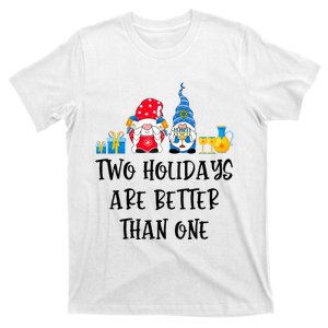 Two Holidays Are Better Than One Christmas Hanukkah Jewish T-Shirt